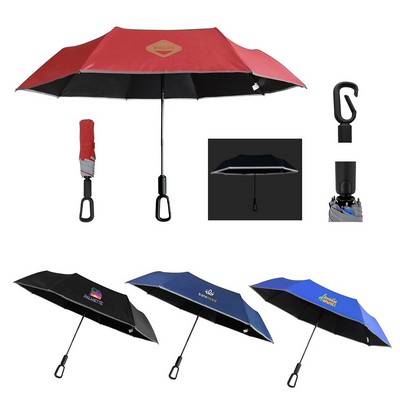 Ridgeline 46" Arc Reflective Umbrella with Carabiner Handle
